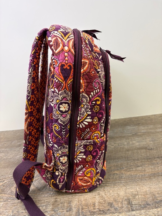 Vera Bradley Safari Sunset Laptop Backpack Retired Quilted Floral Travel Bag - Picture 4 of 12